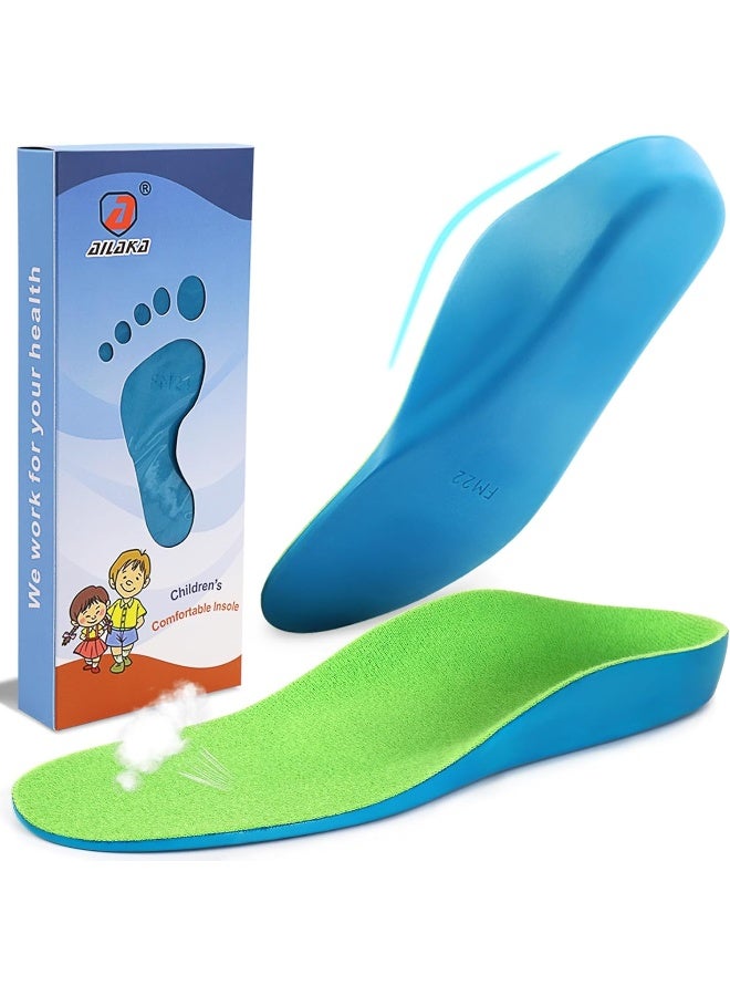 Ailaka Kids Orthotic Arch Support Insoles, PU Foam Cushioning Arch Support Shoe Insert for Overpronation Children Toddlers Flat feet, Plantar Fasciitis(8.5-9.5 M US Toddler) - Image 1